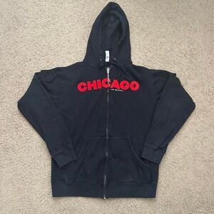 Chicago The Musical black zip up hoodie Size S